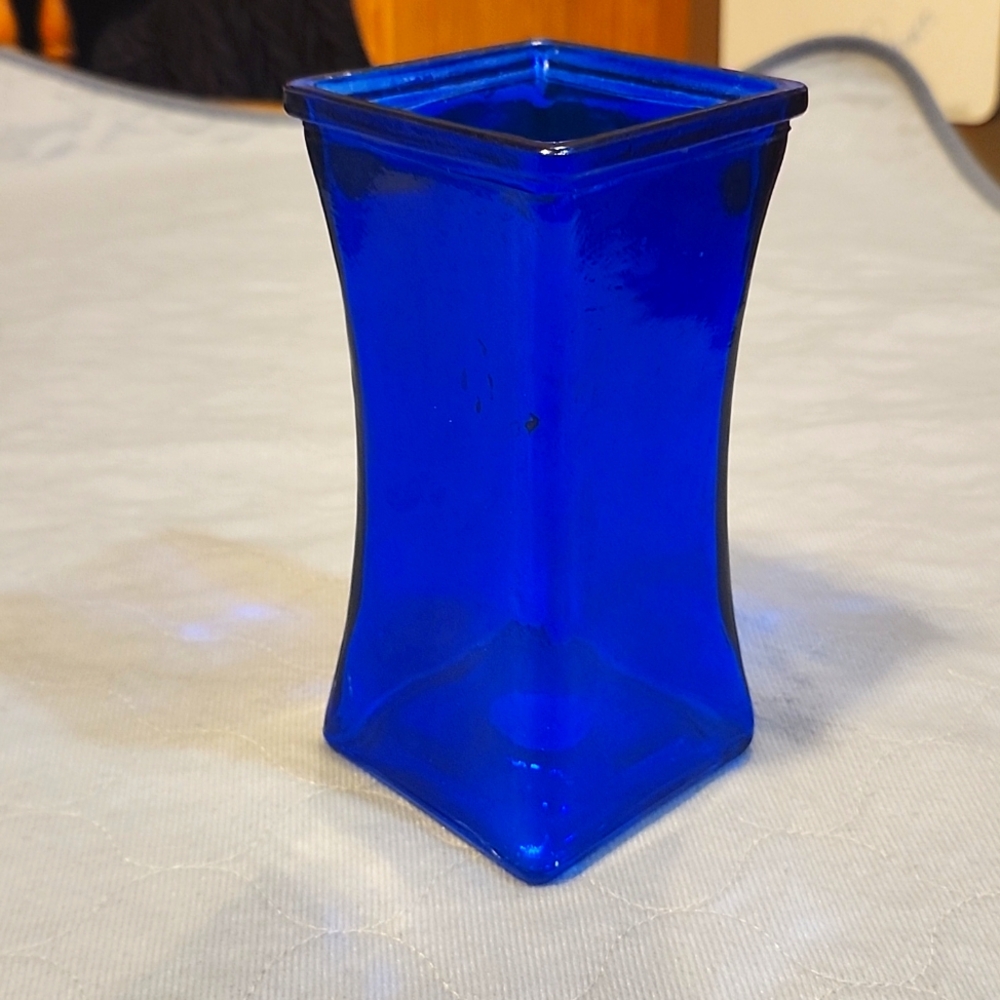 Cobalt blue colored vase